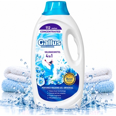 Gallus Professional 4v1 Universal Gel na praní bílého a barevného prádla 112 PD
