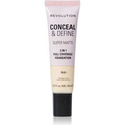 Makeup Revolution Conceal & Define matující make-up F0,2N 23 ml