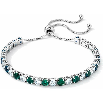 Sisi Jewelry Náramek se smaragdovými zirkony Cianoti NR2323-KSB00001 Zelená 26 cm