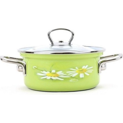 BELIS Smaltovaný rendlík s poklicí 16 cm 1.4 l DAISY 42516-082DAHN5