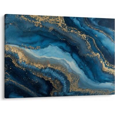 Obraz - Modrá mramorová abstrakcia, jednodielne 100x70 cm