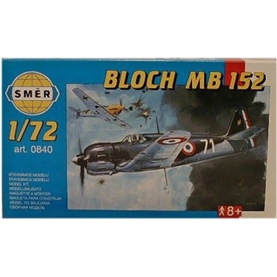 Směr plastikový model letadla ke slepení Bloch MB 152 slepovací stavebnice letadlo 1:72