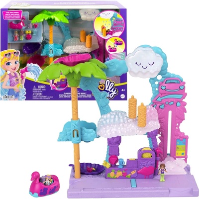 Mattel Polly Pocket Pollyville Zábavná automyčka Plameňák