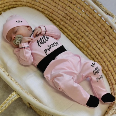 Baby Nellys 5-ti dílná soupravička do porodnice Little Princess růžová – Hledejceny.cz