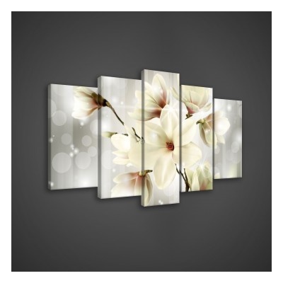 Obraz na plátne viacdielny - OB3591 - Biely kvet 100cm x 60cm - S17