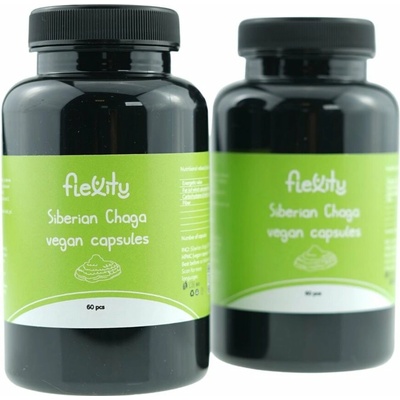 Flexity Sibírska čaga 60 ks vegánskych kapsúl 300mg 2 x 60 kapsúl