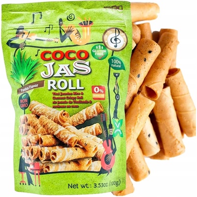 HAPPY RIZ COCO RIZ Kokosové rolky s příchutí pandanu 100 g