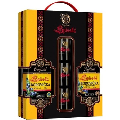 Kosher Spišská Borovička + s Horcom 40% 2 x 0,7 l (set)