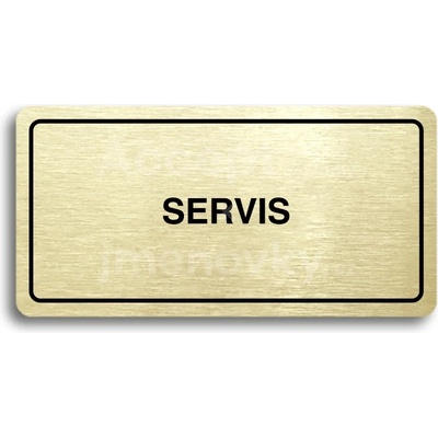 ACCEPT Piktogram SERVIS - zlatá tabulka - černý tisk