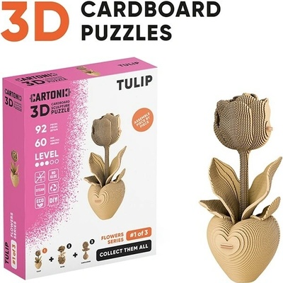 Cartonic 3D puzzle Tulipán 92 ks