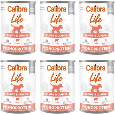 Calibra Life Puppy & Junior Lamb & Rice 6 x 400 g