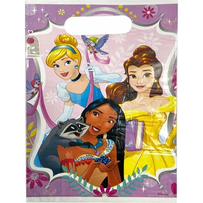 Disney princezné Zábavné plastové darčekové tašky, darčekové tašky 10 ks