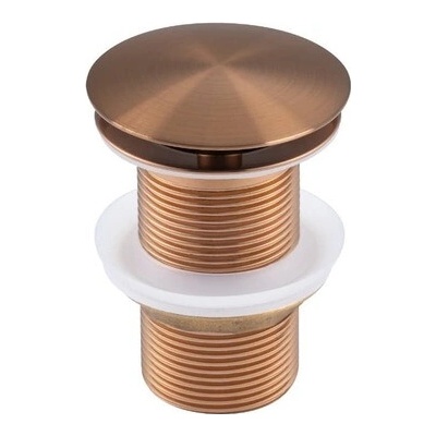 Průtočná zátka SAT k umyvadlům bez přepadu rose gold ZATKABRG
