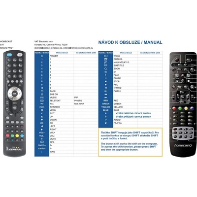 Dálkový ovladač General Homecast MagicPro plus – Hledejceny.cz