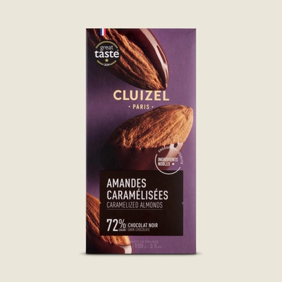 Cluizel hořká s karamelizovanými mandlemi 72% 100 g