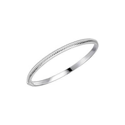 Basics Strieborný otvárací náramok Striped Bangle B5609