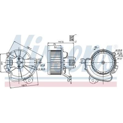 Vnitřní ventilátor NISSENS 87086
