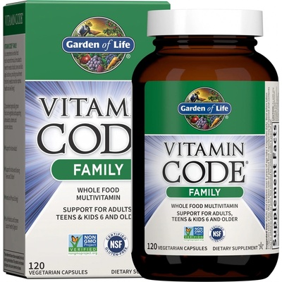 Garden of Life RAW Vitamin Code Family multivitamin pro celou rodinu 120 kapslí