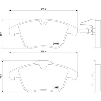 BREMBO Sada brzdových platničiek kotúčovej brzdy P61106