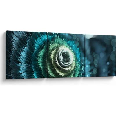 Obraz - Květ v detailu, třídílný 120x40 cm