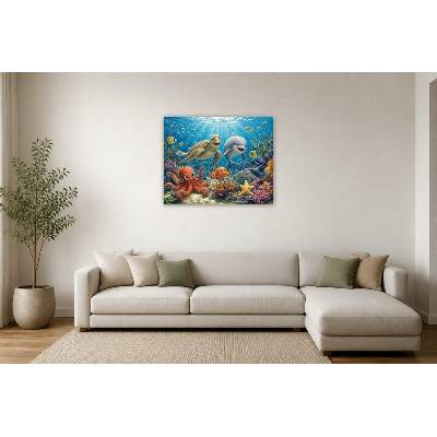 Obraz na plátně – Veselí podmořští kamarádi 100 × 80 cm – Hledejceny.cz