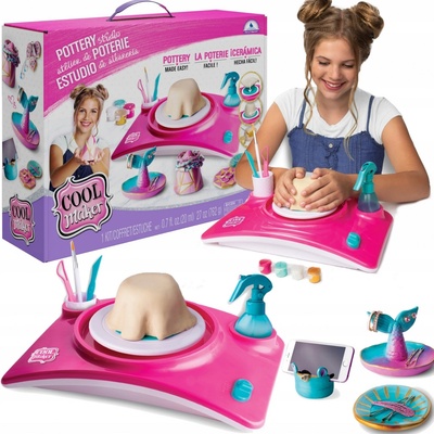 Spin Master Cool Maker Sada na tvoření z hlíny Hrnčířský kruh + barvy na hlínu