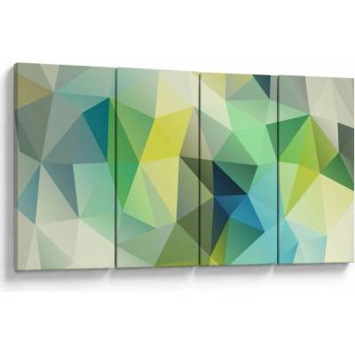 Obraz geometrické abstrakcie, štvordielne 160x80 cm