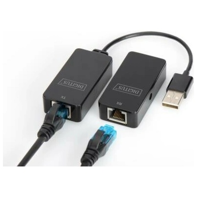 DIGITUS USB Extender, USB 2.0, for use with Cat5/5e/6 (UTP, STP or SFT) cable up to 50 m / 164 feetUSB Extender DA-70141
