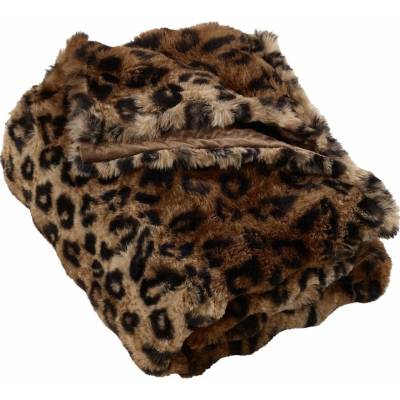Catherine Lansfield Hnedá deka Animal Print 130x170