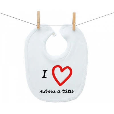 Boodyy bryndáček na zapínání I love mámu a tátu – Hledejceny.cz