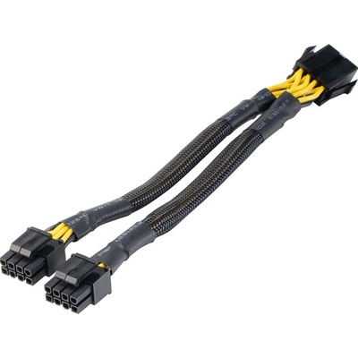 AKASA - 8-pin na Dual 4+4-pin CPU Power Adapter AK-CBPW35-20