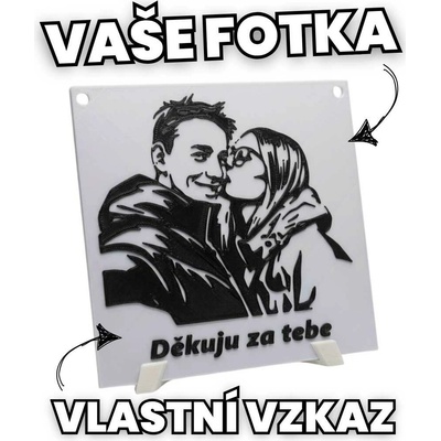 3D Obraz z vlastní fotky se vzkazem | Svíčkománie3D