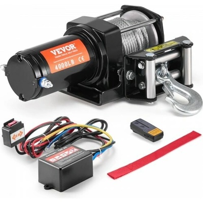 VEVOR Elektrický naviják pre ATV, UTV, 1814 kg, oceľové lanko, vodotesný, IP55, diaľkové ovládanie