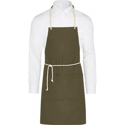 SG Accessories Bistro Ex JASSZ Bistro Trendy šňůrová zástěra Corsica s velkou přední kapsou zelená olivová