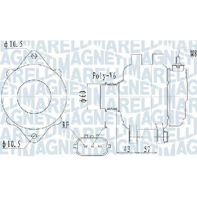 MAGNETI MARELLI Alternátor 110A