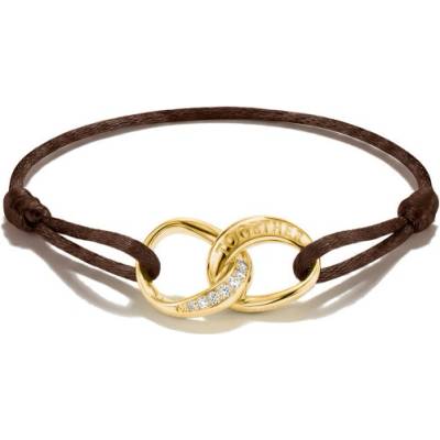 THOMAS SABO textilní hnědý náramek Together with white zirconia A2236-M03-2