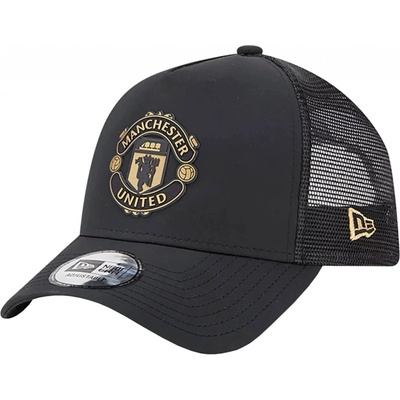 New Era 9FORTY A-Frame Trucker Black Gold Manchester United FC Black