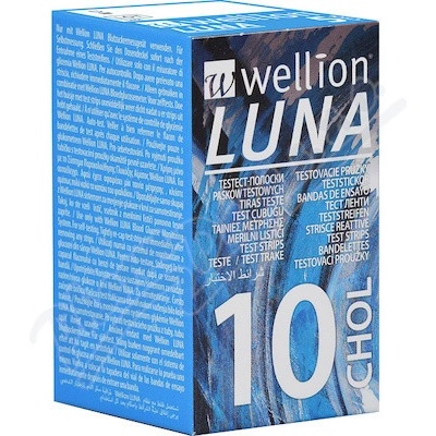 Wellion Luna Duo testovacie prúžky na meranie cholesterolu 10 ks