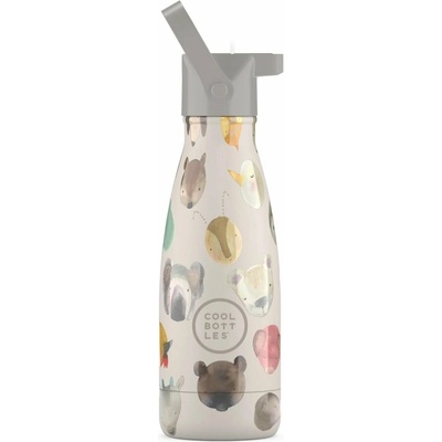 Cool Bottles dětská termolahev Kids Tiny Creatures třívrstvá 260 ml 3D