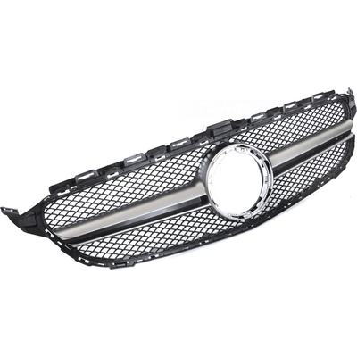 Predná maska Mercedes C-Trieda W205 / S205 / C205 / A205 18-23 Black-Silver
