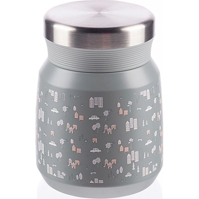 Zopa termoska na jídlo 300 ml šedý bílý postik