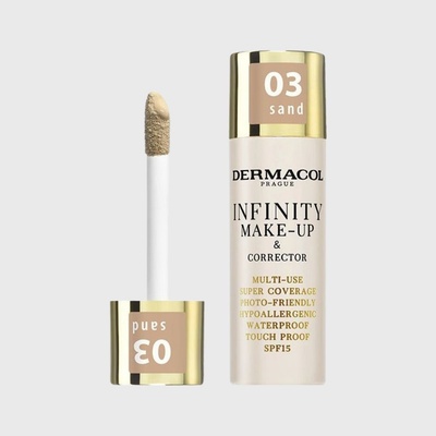 Dermacol Vysoce krycí make-up a korektor Infinity Multi-Use Super Coverage Waterproof Touch 03 Sand 20 g