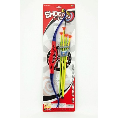 Teddies Luk 4 šípy s přísavkami plast 57cm na kartě
