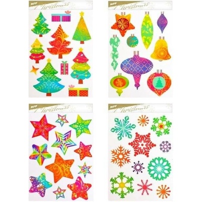 UNIPAP okenní fólie vánoce glitr VA024 20 x 30 cm 8886077 173061