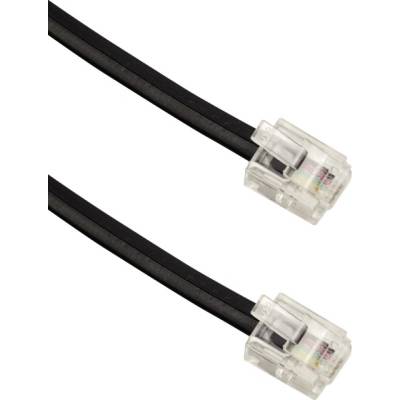 SOLEX Kábel telefónny RJ11-RJ11 20m čierny