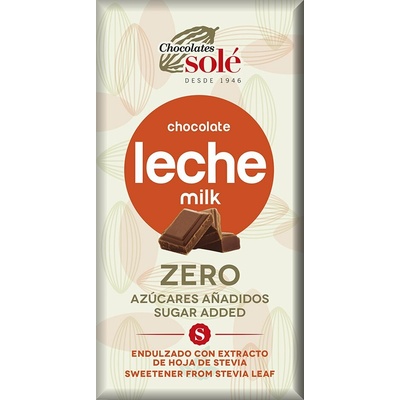 Sole Leche Zero mliečna čokoláda bez pridaného cukru 100 g