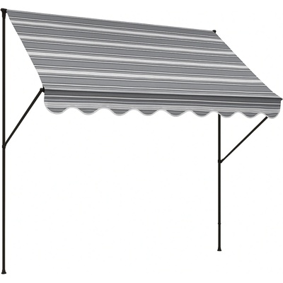 Angerer Upínací markýza Angerer pruhy šedá / krémová, 150 cm