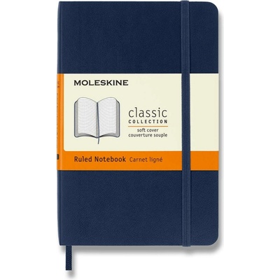 Moleskine zápisník v tvrdých deskách vel. S 9 × 14 cm linkovaný modrý – Hledejceny.cz