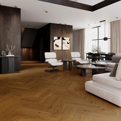 Barlinek Herringbone 130 Dub Brown Sugar 1WC000006 1 m²