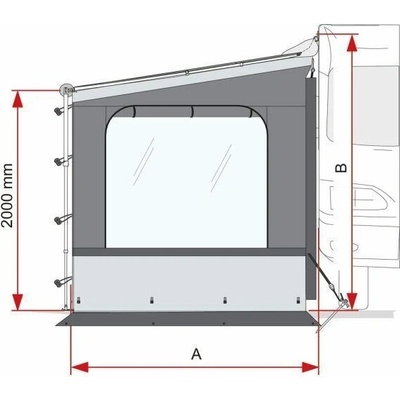 Boční stěna Fiamma Side W pro markýzy CaravanStore XL varianta pravá – Hledejceny.cz